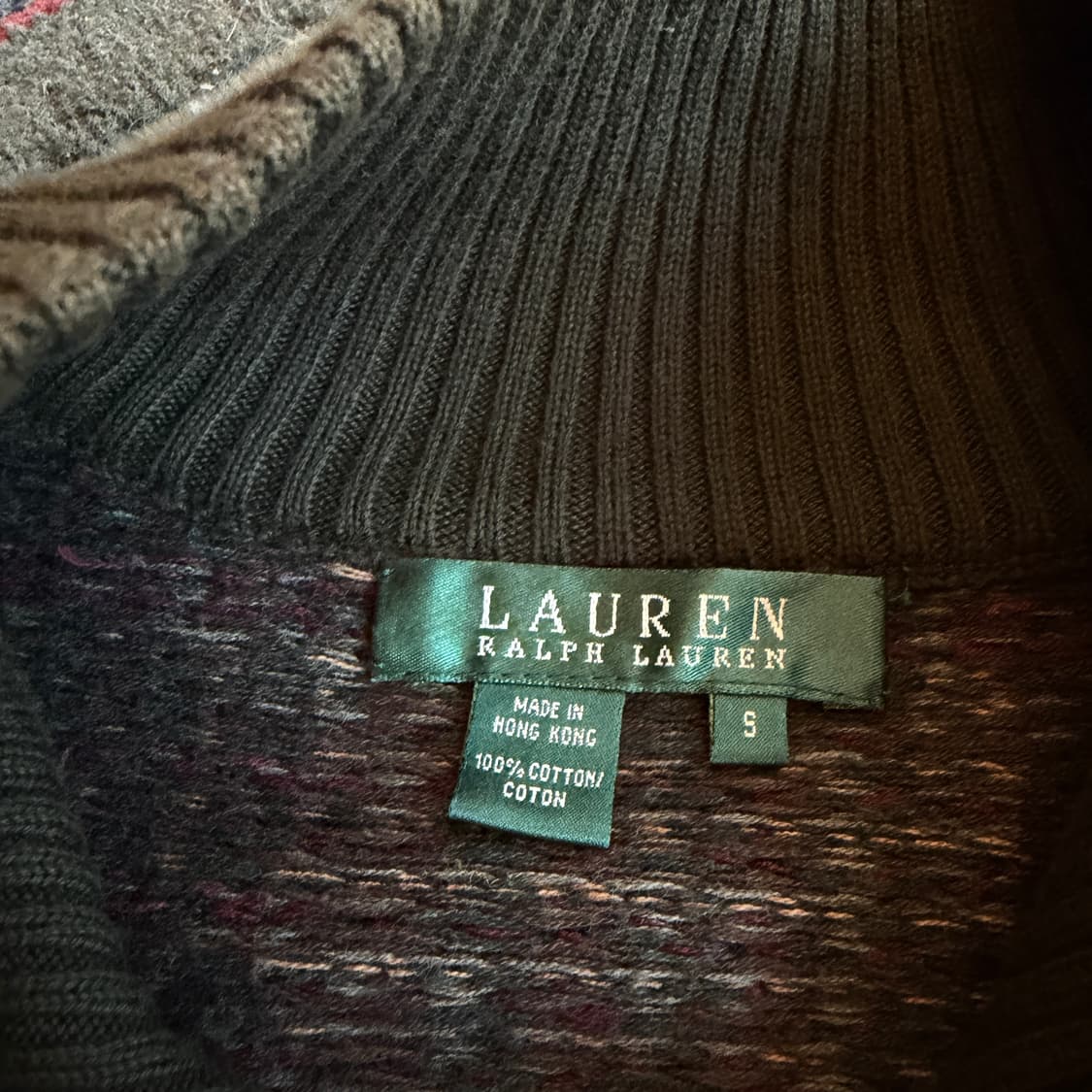 랄프로렌 하운드체크 니트 집업 상품이미지6