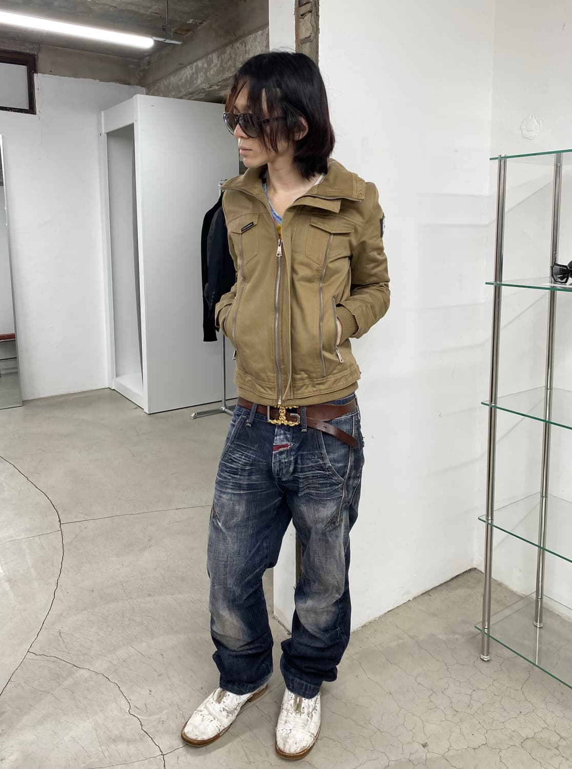 돌체앤가바나 실버 플레이트 하이넥 지퍼 자켓 상품이미지4