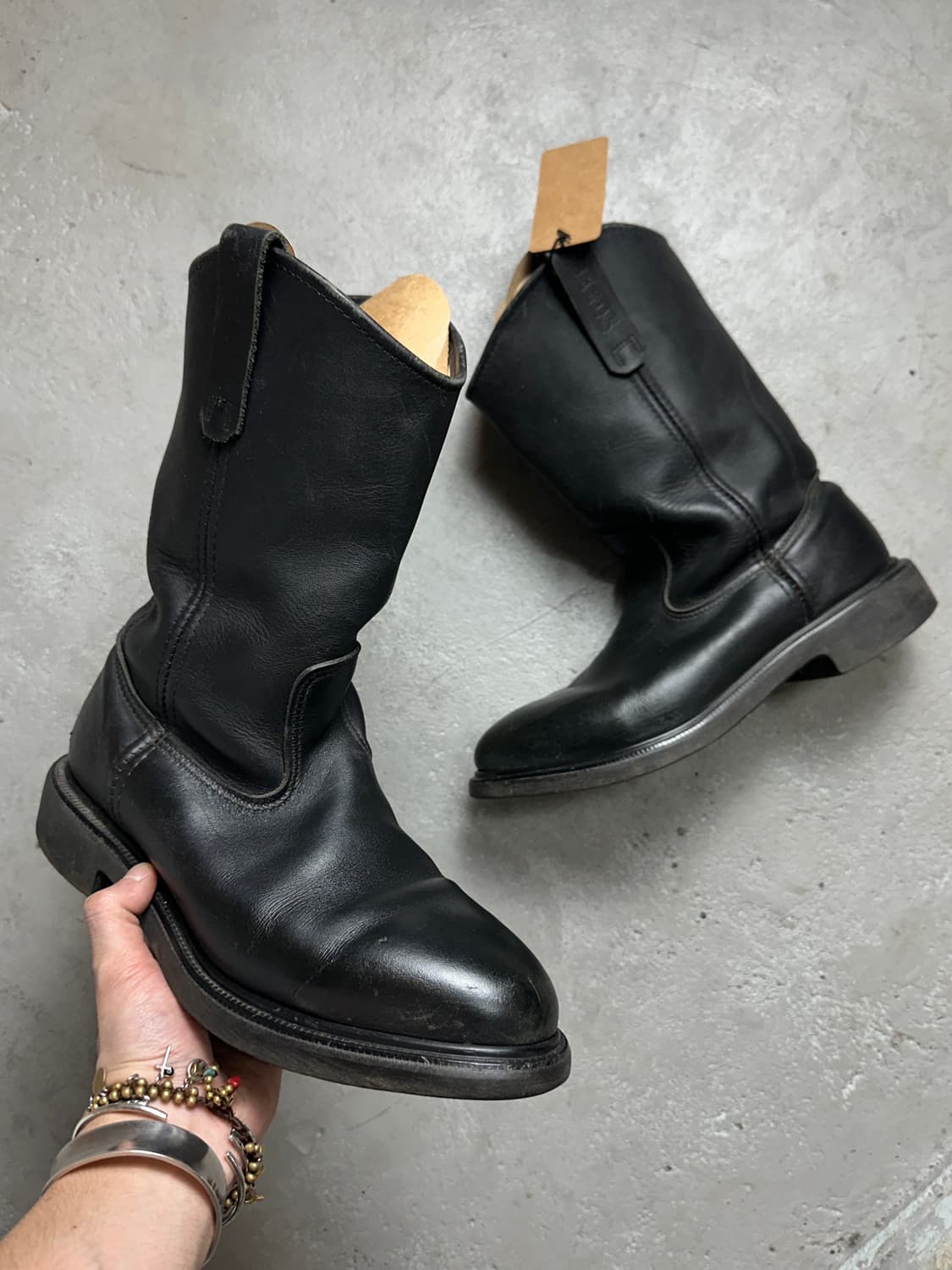 00's OG USA Made 레드윙 1125 페코스 블랙 웨스턴 부츠 상품이미지1