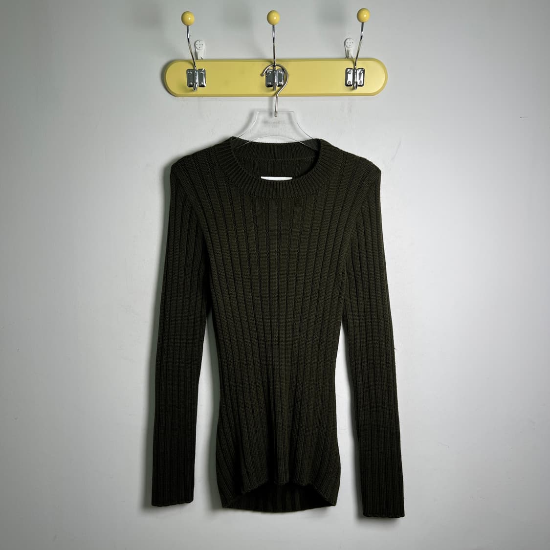 16FW MM6 메종 마르지엘라 딥 카키 골지 니트 스웨터 XL 상품이미지2