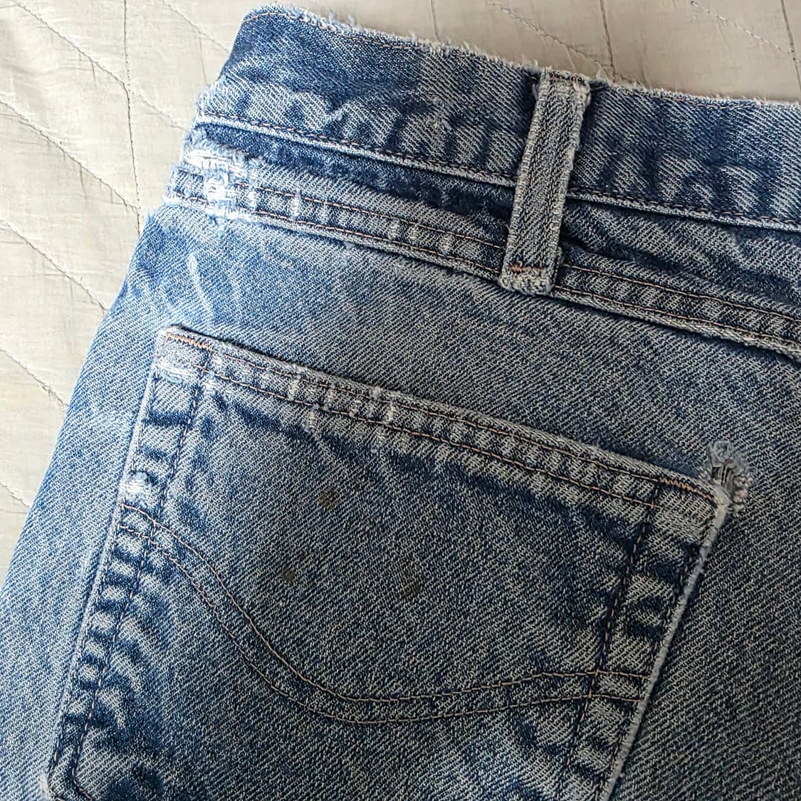 [40X30] 빈티지 칼하트 더블니 FR 데님팬츠 워시드 B20 상품이미지9