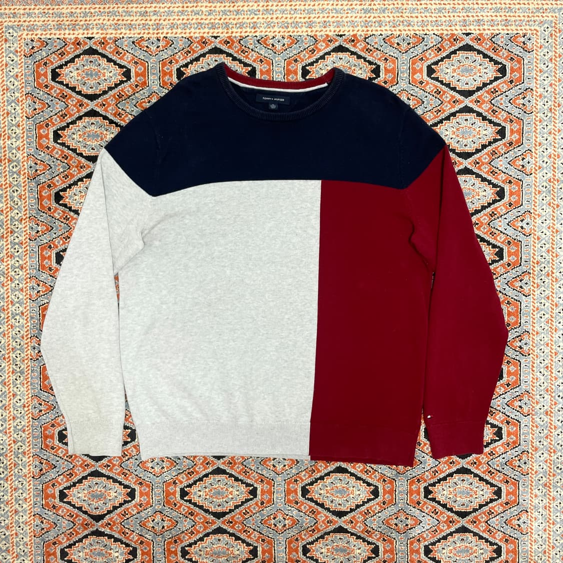 타미힐피거 배색 니트 남성XL 상품이미지1