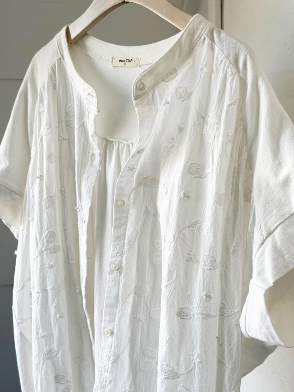 Double face stitch shirt top 상품이미지1
