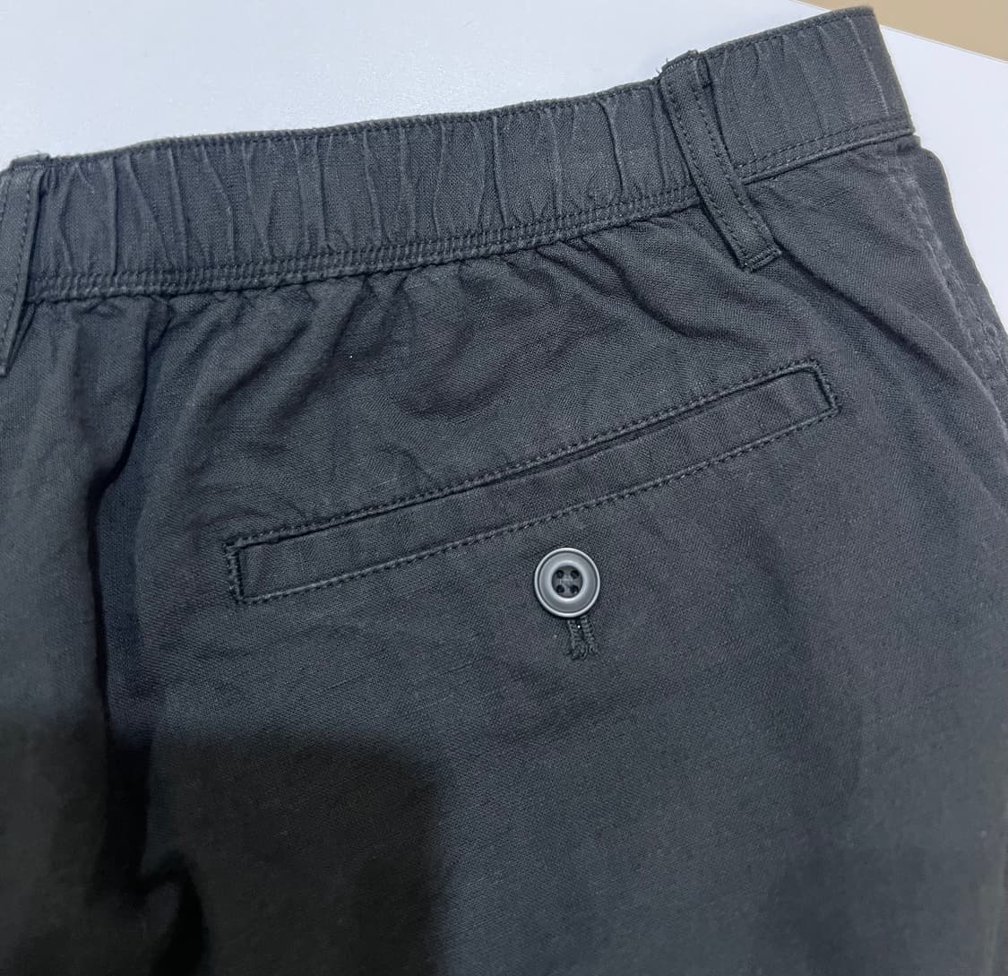 유니클로(uniqlo) 남성용 면 및 린넨 블렌드 뒷허리밴딩 팬츠 L 상품이미지5