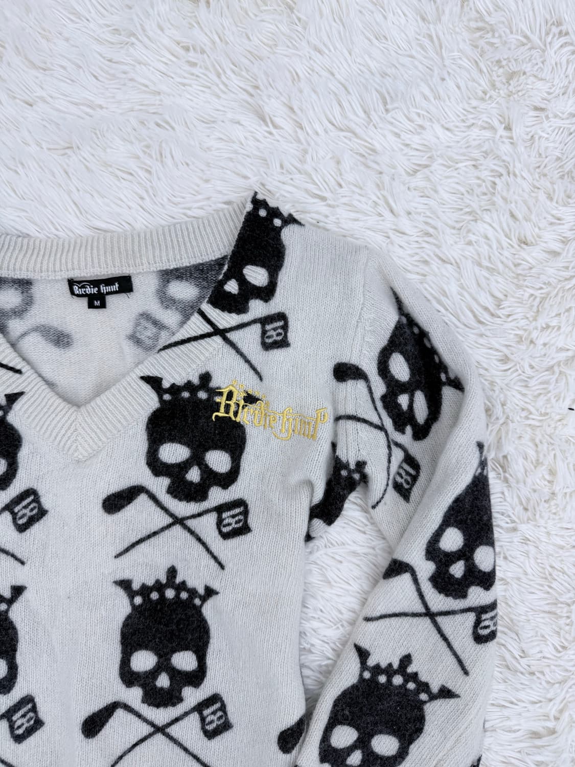 크라운 스컬 펑크 니트 상품이미지3