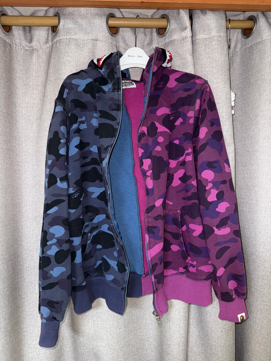 베이프 컬러 카모 샤크 풀 후드집업 퍼플&블루 하프 상품이미지2