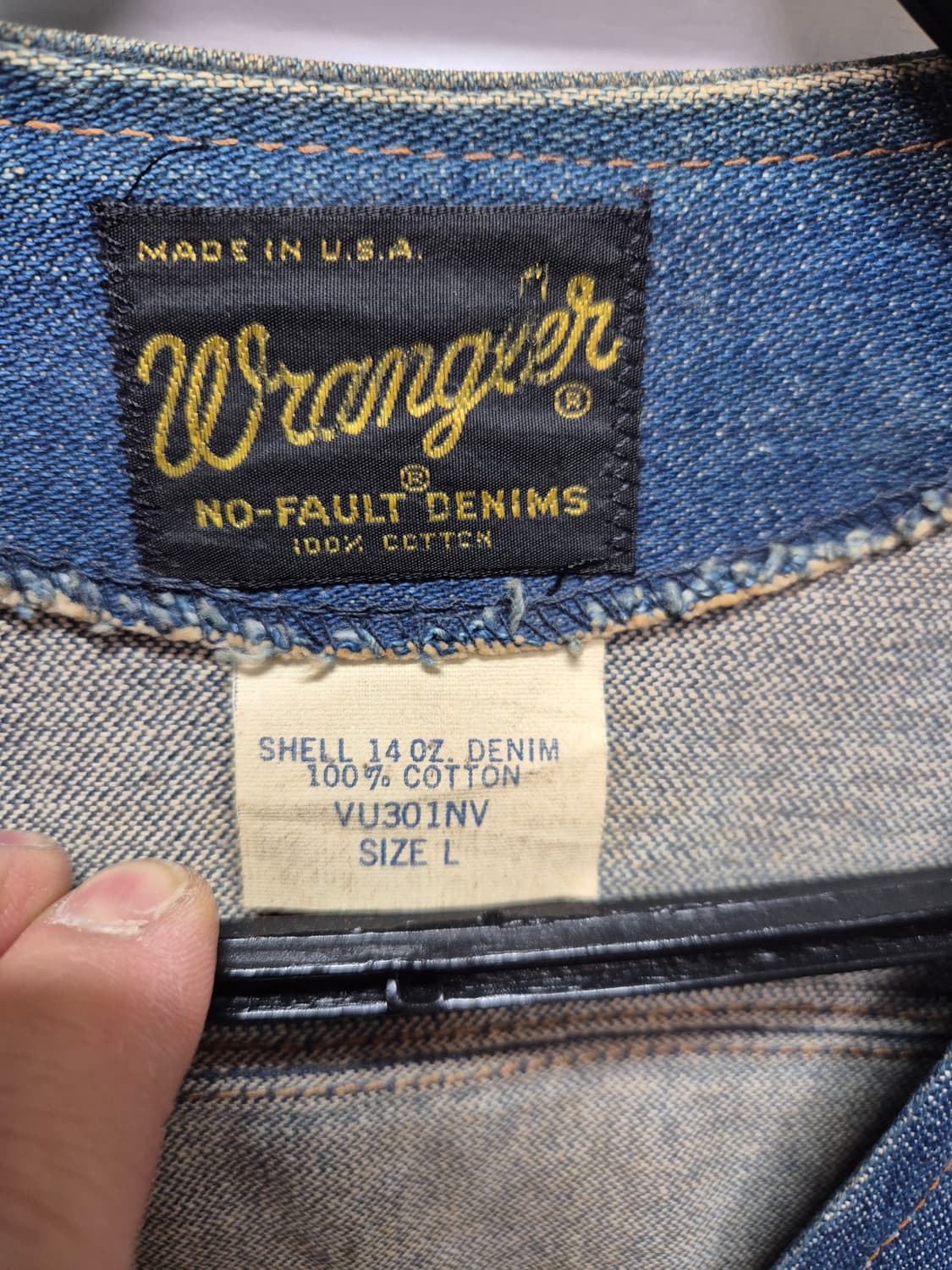 랭글러 usa 빈티지 데님 베스트 상품이미지3
