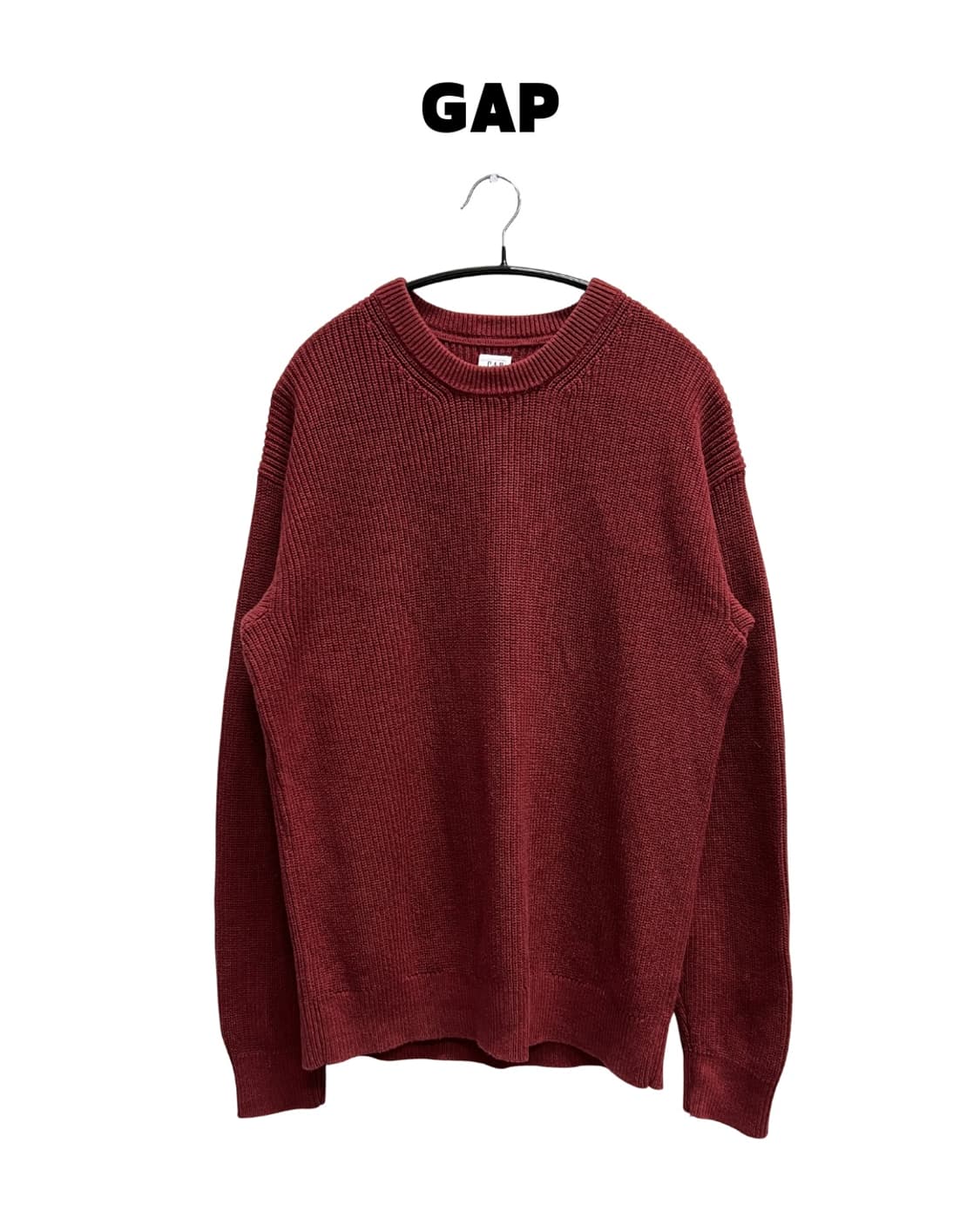 GAP 라운드 니트 레드 상품이미지1