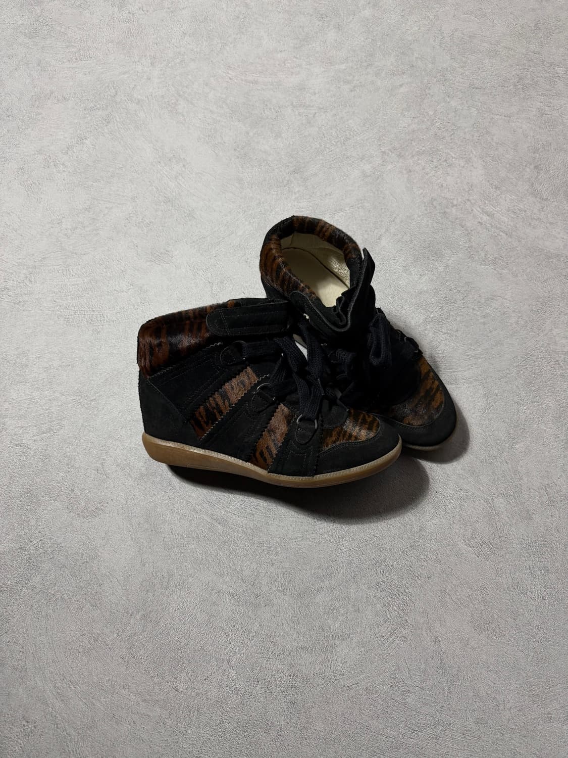 이자벨마랑 스웨이드 웨지힐 스니커즈 레오파드 상품이미지1