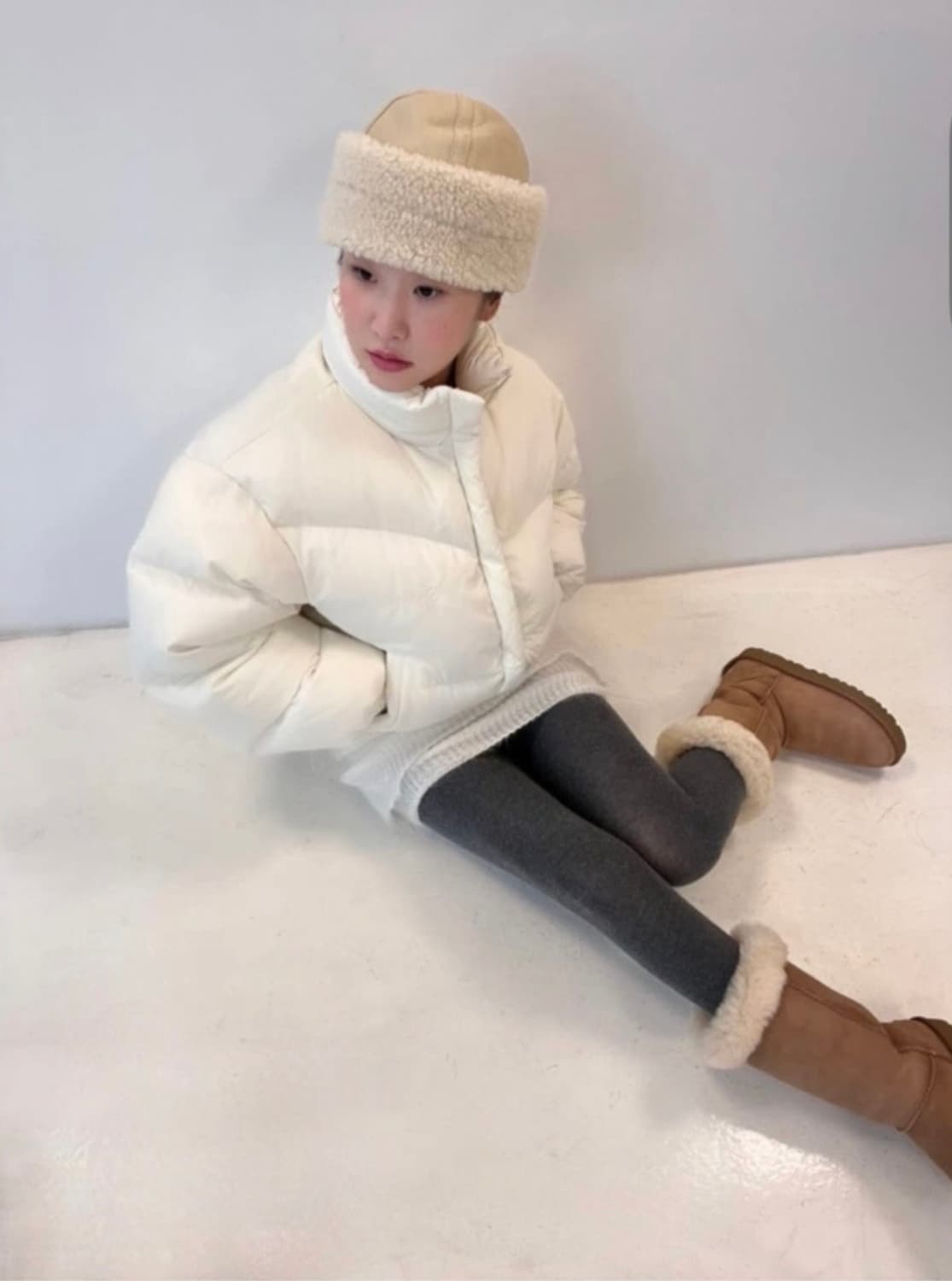 시눈 Puffer Jacket 패딩 아이보리 상품이미지1