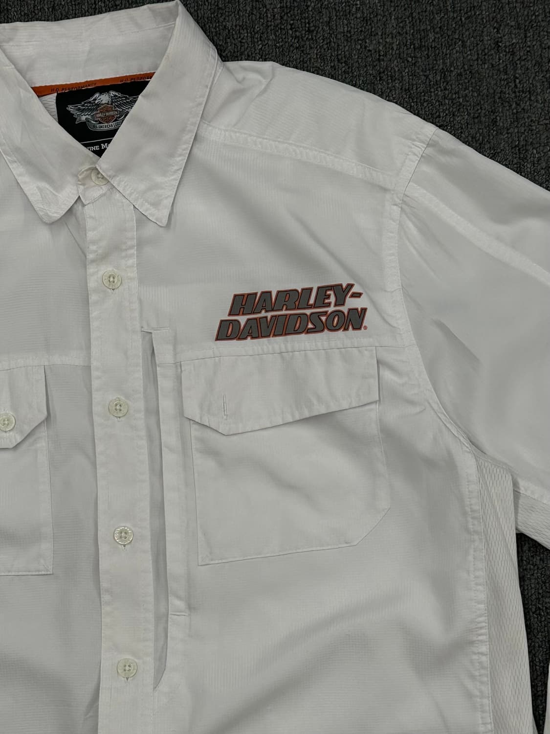 L)할리데이비슨 vintage 퍼포먼스 버튼 프론트 긴팔셔츠 상품이미지3