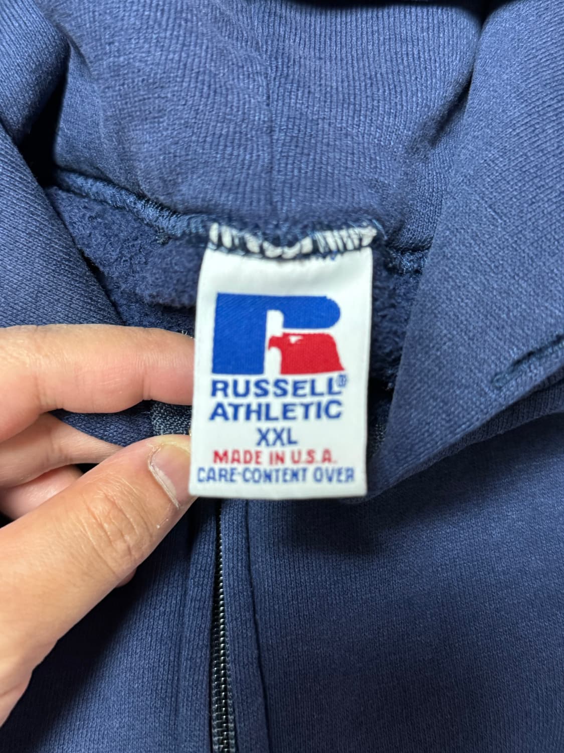 XXL) 러셀 에슬래틱 후드집업 빈티지 네이비 상품이미지3