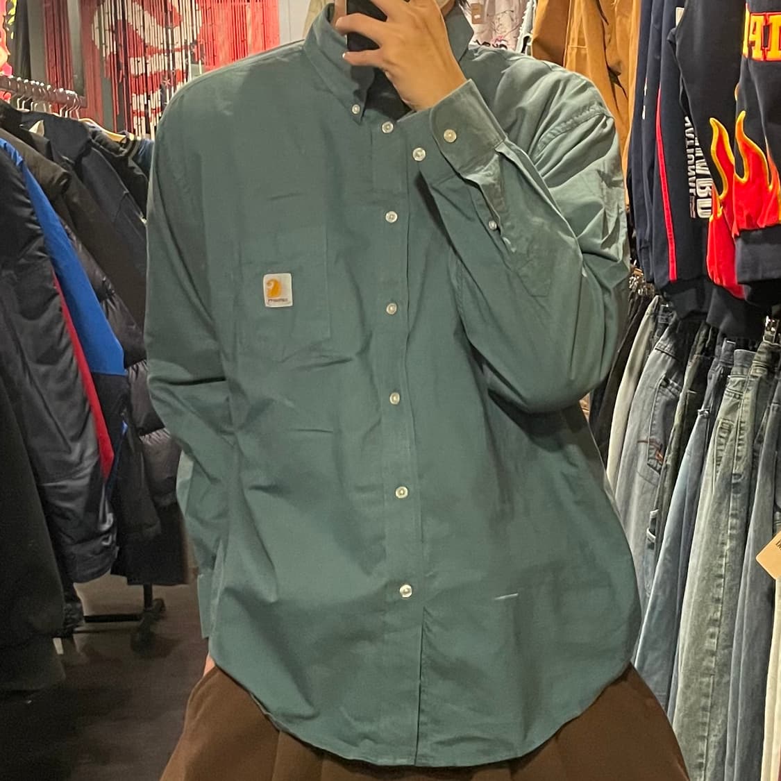 [IM] carhartt 칼하트 녹차 긴팔셔츠 상품이미지3