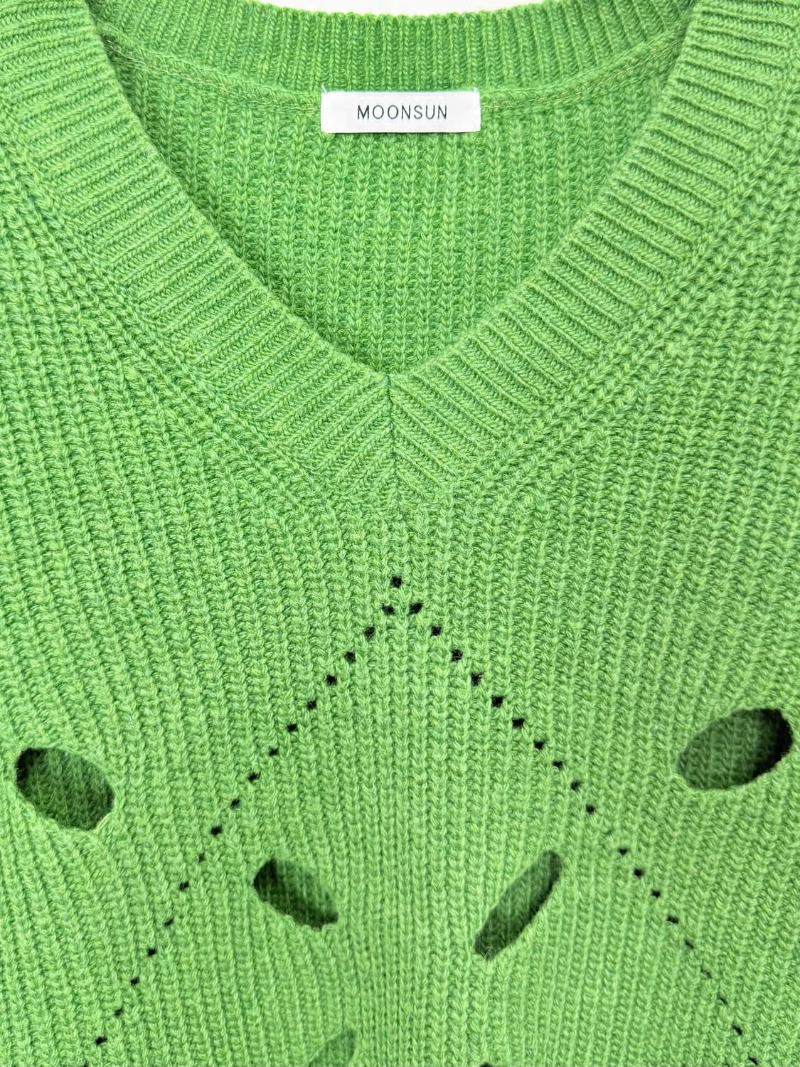 문선 아가일 홀 니트 베스트 상품이미지6