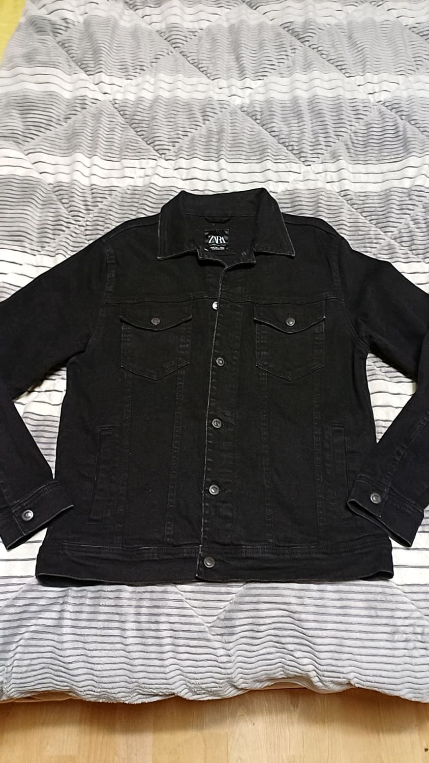 자라 블랙데님자켓 실측100 가슴55 기장69 상품이미지1