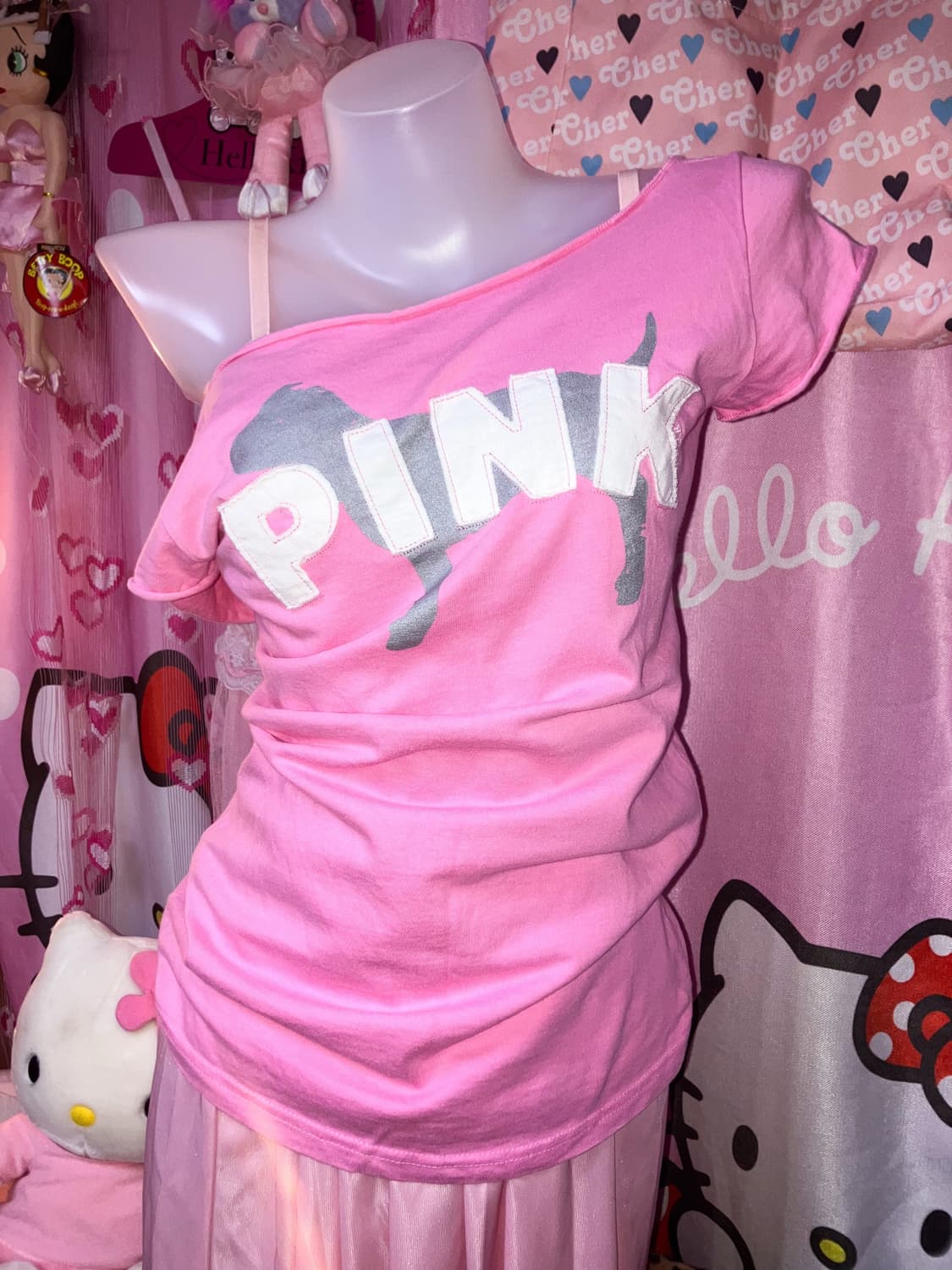 PINK 슬림핏 티셔츠 상품이미지1