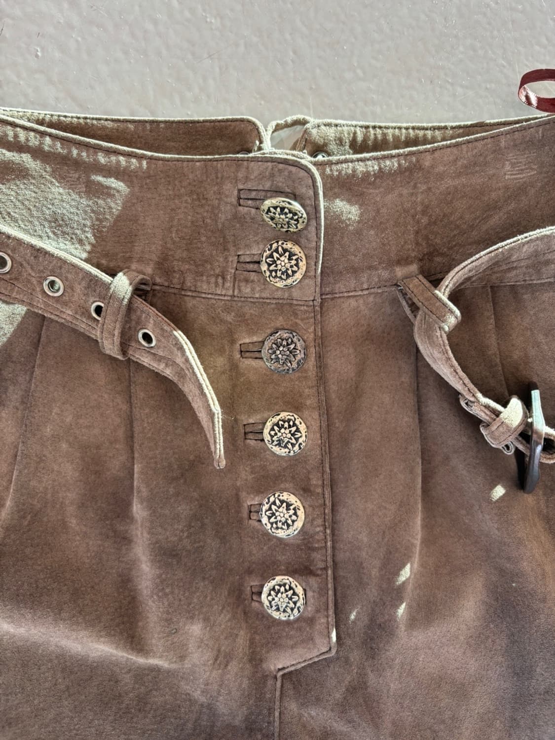 Vintage Landhaus Suede Leather Pants 상품이미지5