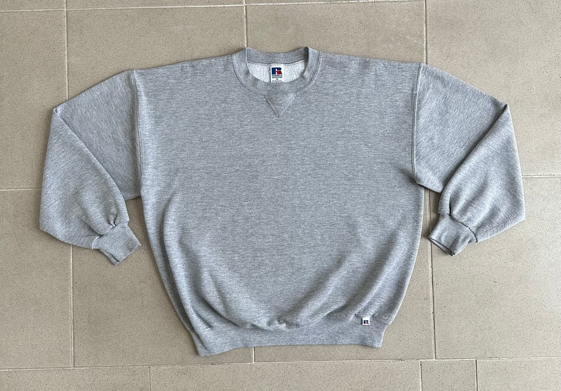 90s 빈티지 러셀 스웻셔츠 그레이 XL USA 상품이미지1