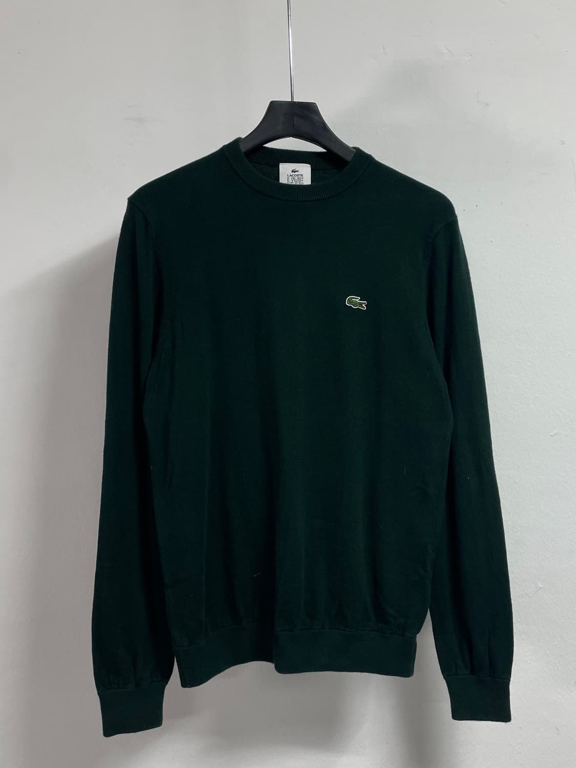 라코스테 로고 딥그린 울 니트 (on.453) 상품이미지1