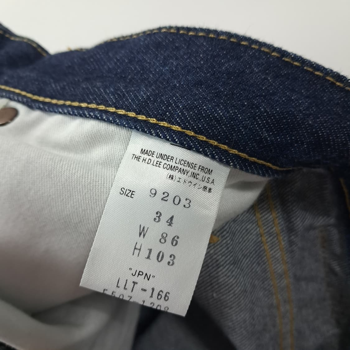 CJ572 34 리 LEE 90s 일본판 다크인디고 컷오프 데님 팬츠  상품이미지7