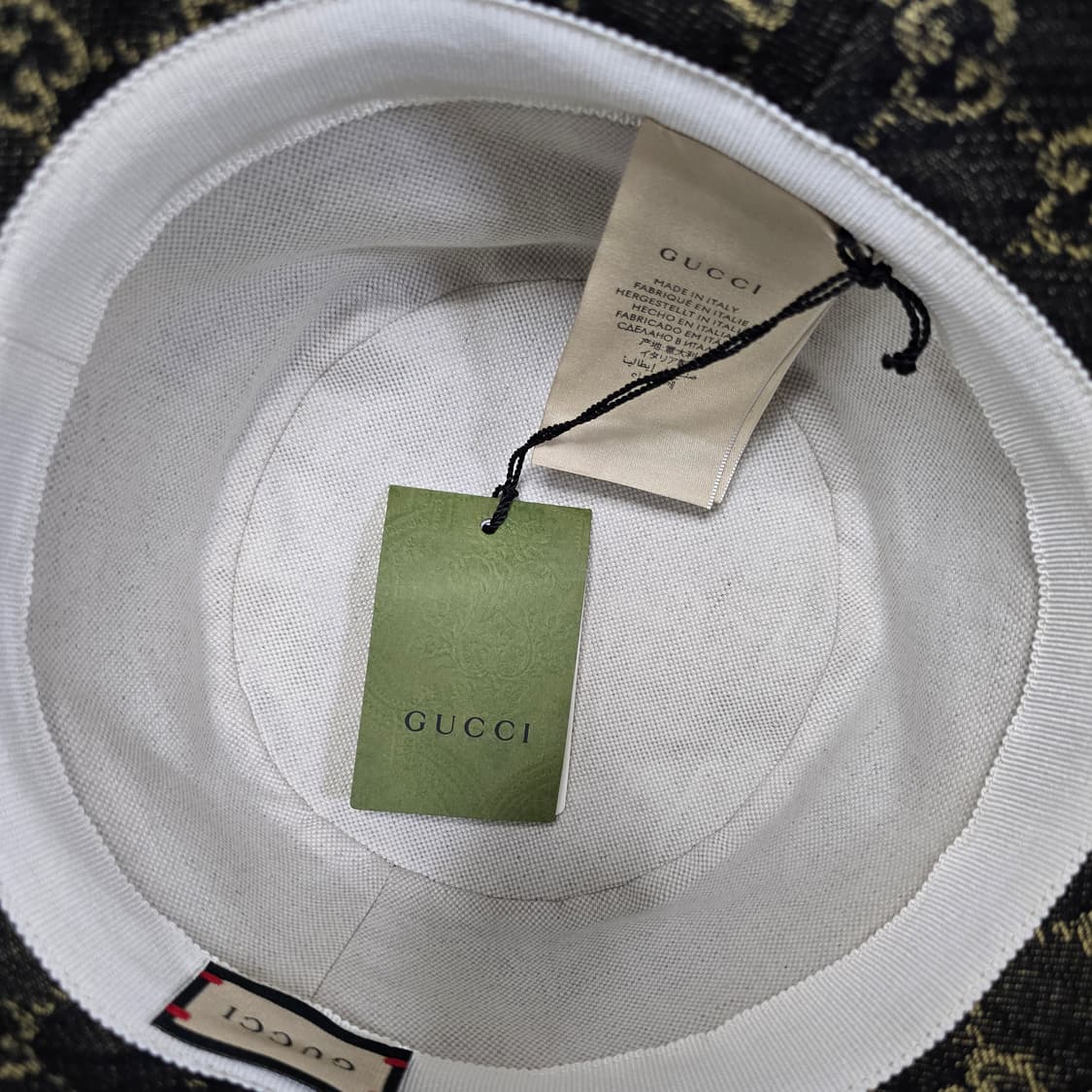 구찌 GG 데님 버킷햇 모자 m사이즈 판매 상품이미지4