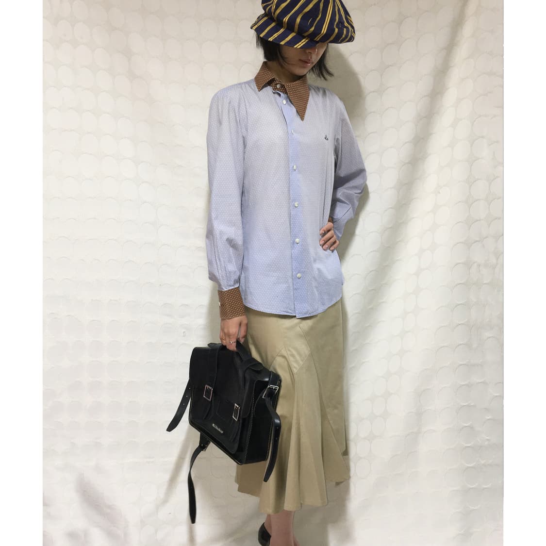 vivienne westwood도트 사선 넥라인 셔츠 상품이미지1