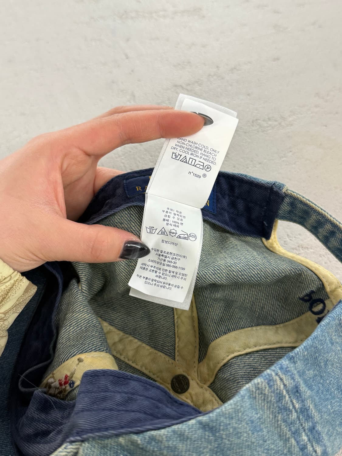 POLO 폴로 랄프로렌 데님 볼캡 모자 free 상품이미지6