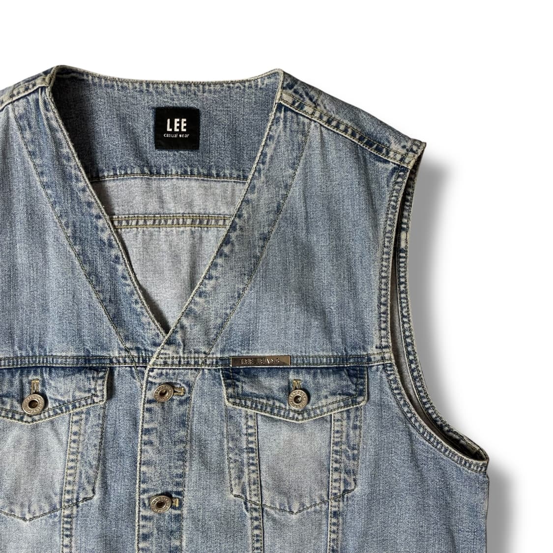 LEE JEANS 캐주얼 빈티지 데님 조끼 105 상품이미지3