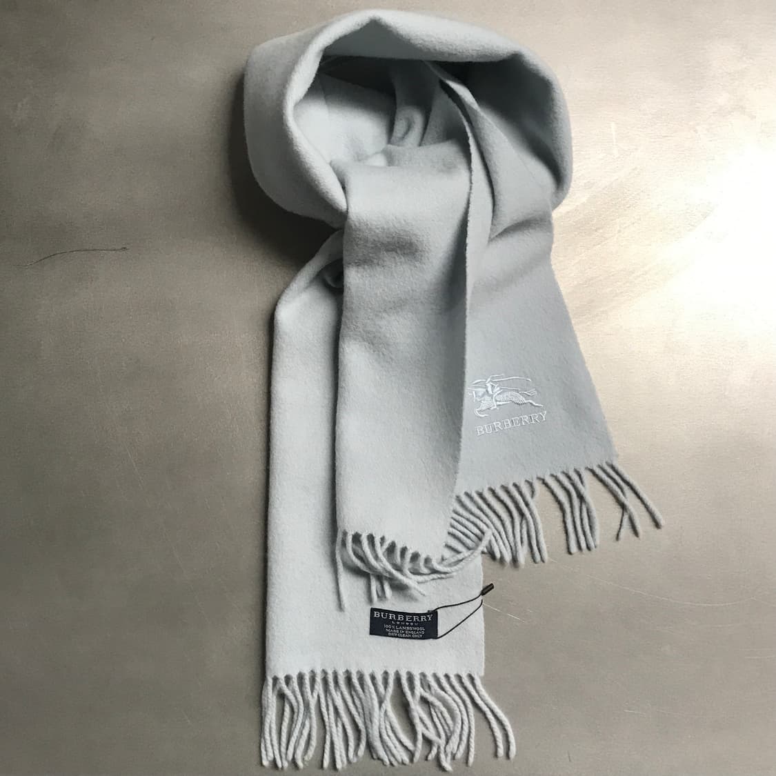 버버리 정품 램스울 머플러 블루 상품이미지5