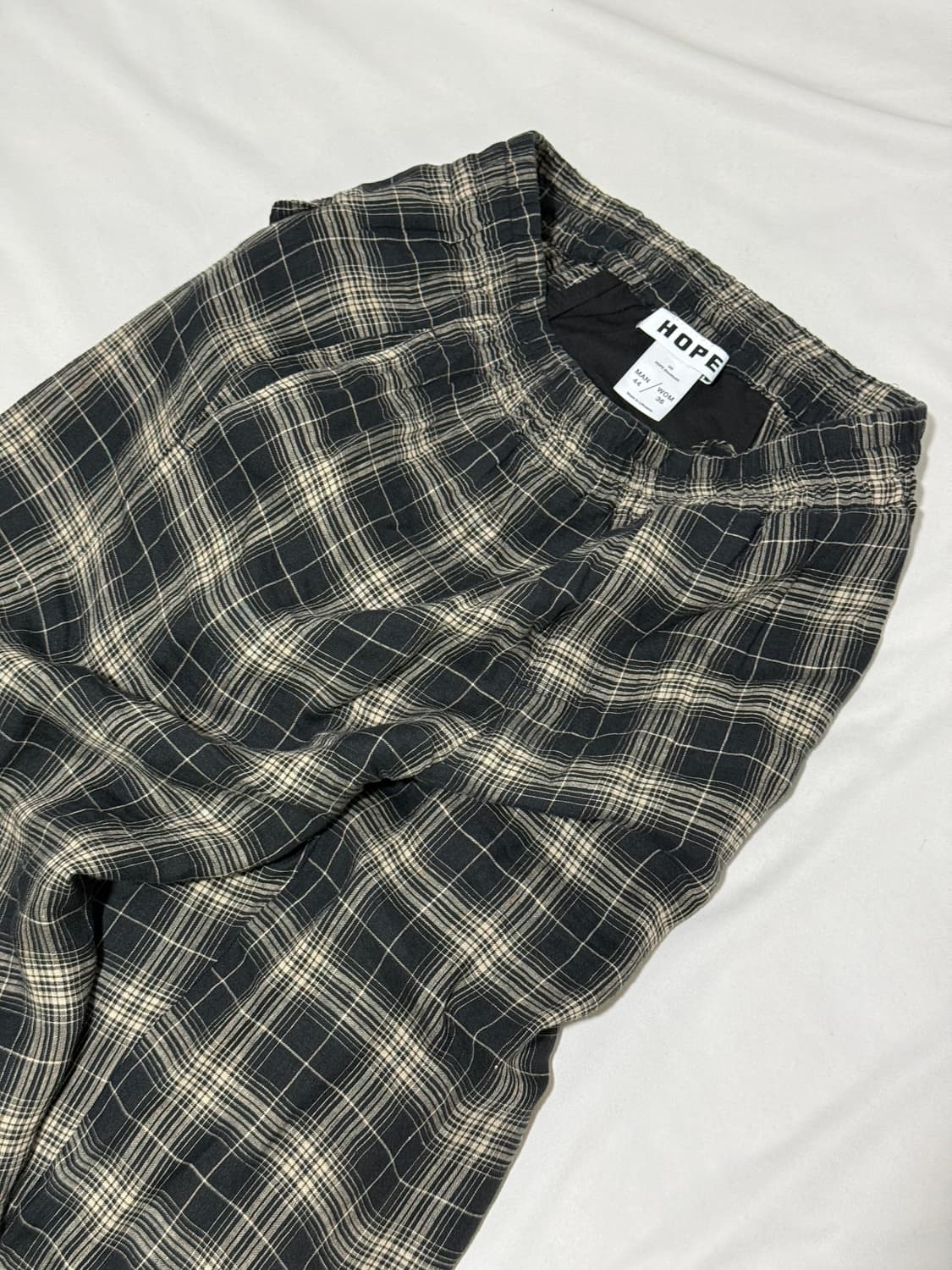 호프 룸 윈드 엘라스틱 체크 트라우저 상품이미지3