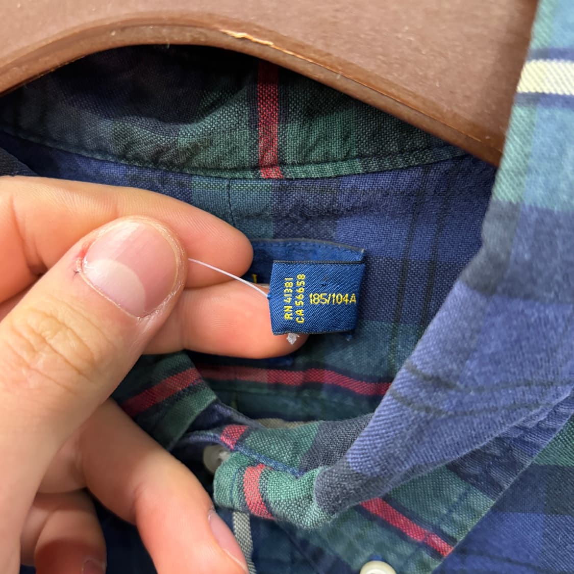 폴로 신형라벨 클래식핏 로고포켓 타탄체크 옥스포드 셔츠 N333 상품이미지9