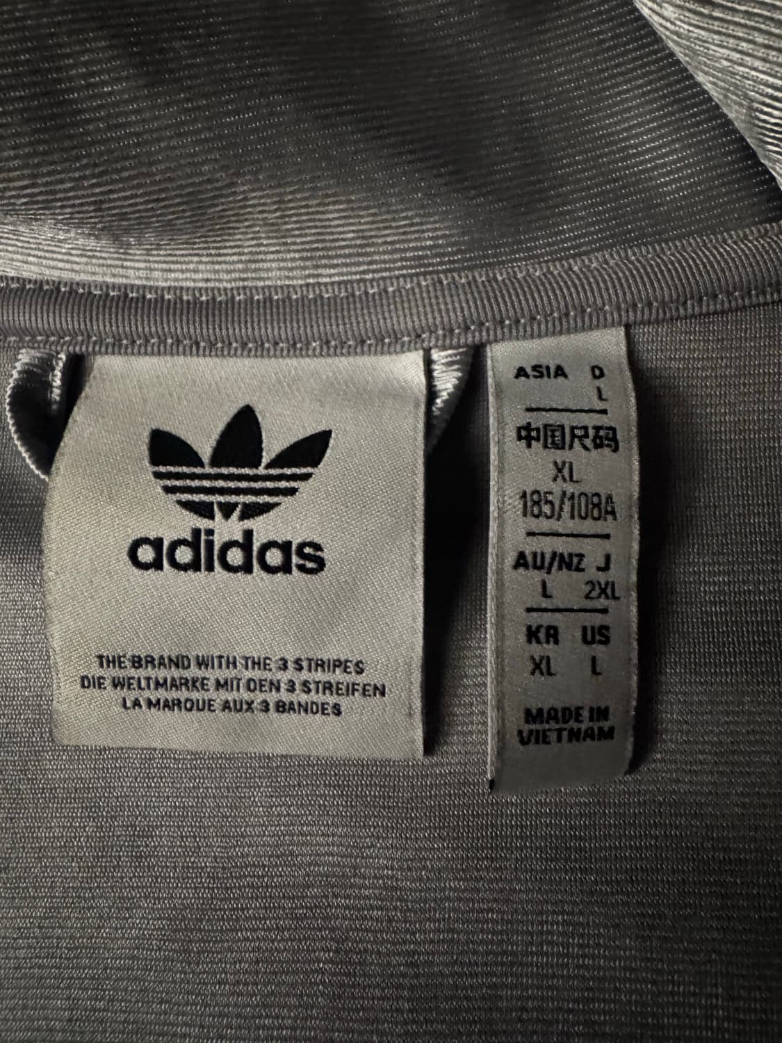 아디다스 파이어버드 트랙탑 실버 xl 상품이미지4