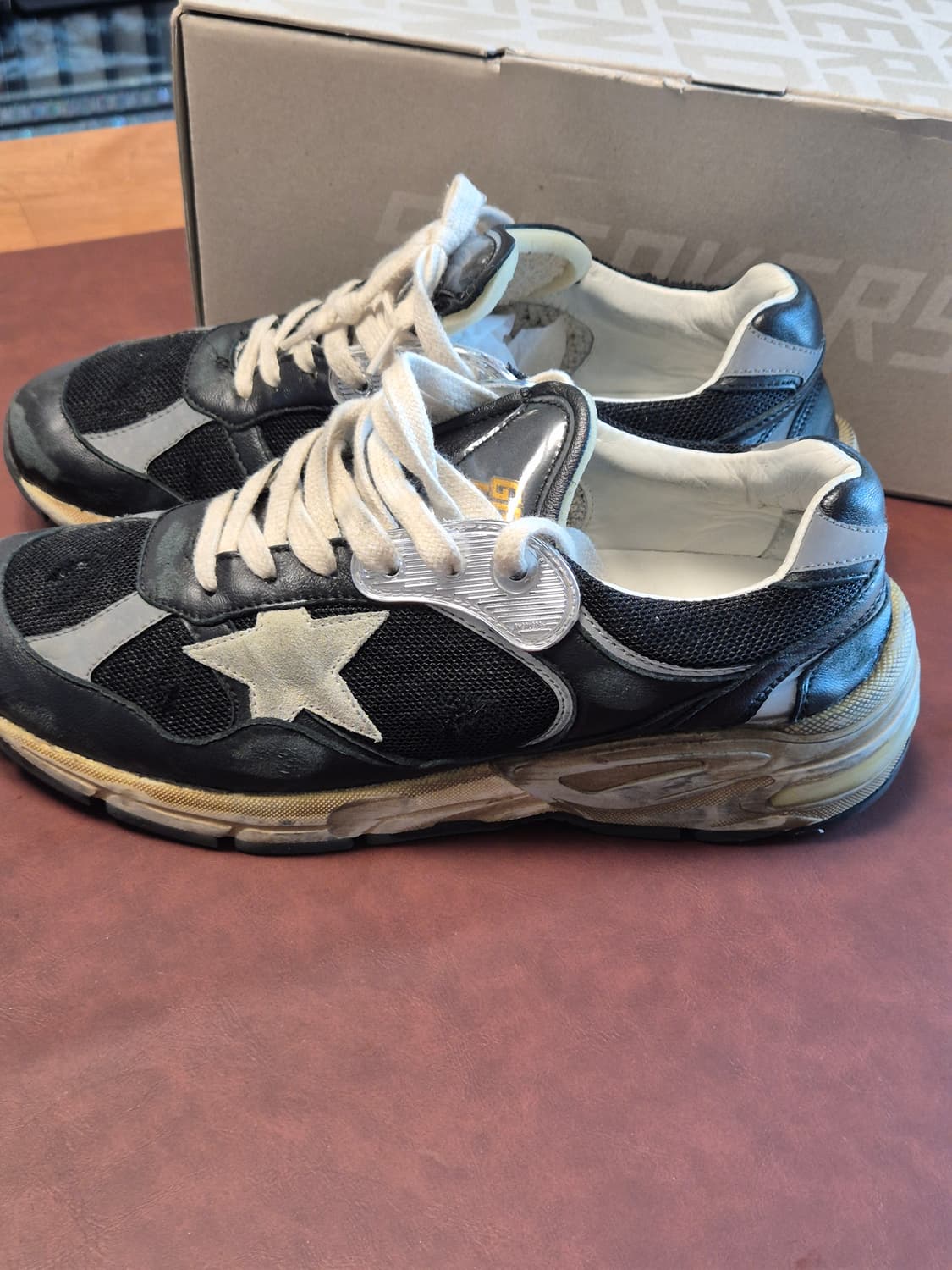 바닥보강255-260(40) 정품 골든구스 메쉬나파 레더 대드스타 상품이미지2