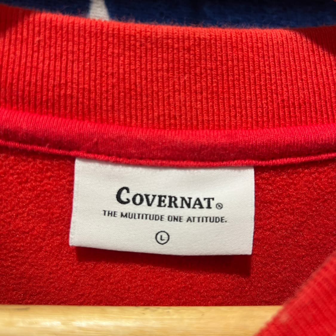 커버낫 레드 플리스 맨투맨 상품이미지3