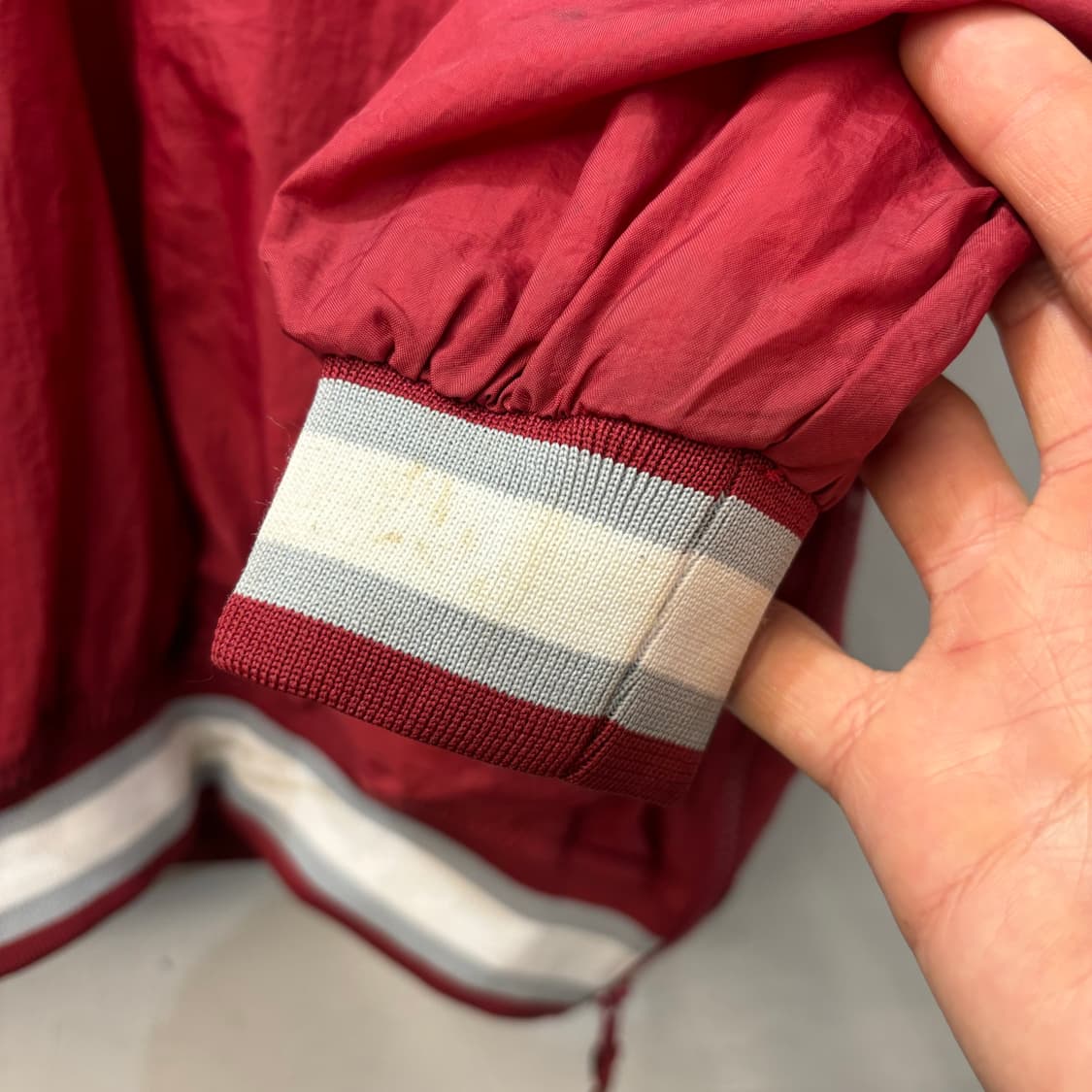 90s 스타터 올드스쿨 앨라배마 크림슨 타이드 웜업 자켓 XL 상품이미지10