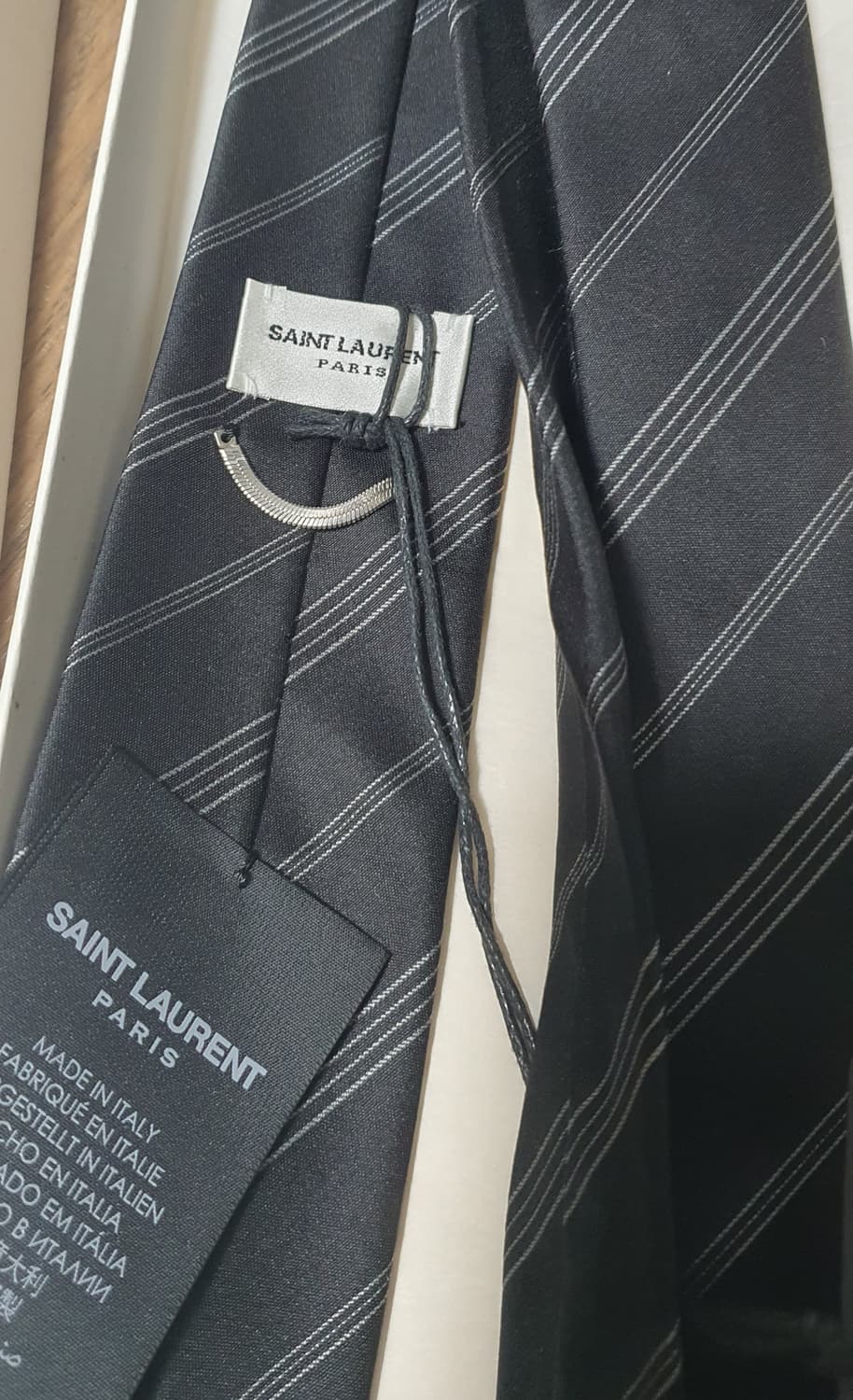 생로랑 24fw 슬림 넥타이 스키니 타이 상품이미지5