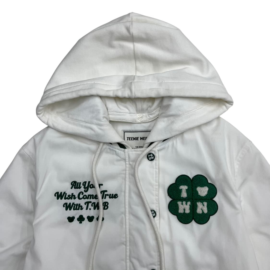 티니위니 그린 베어 화이트 후드 바시티 상품이미지5