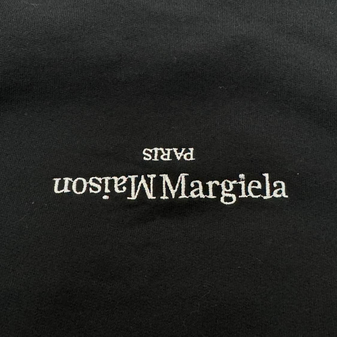 메종 마르지엘라 블랙 리버스 로고 후드 50 사이즈 상품이미지4