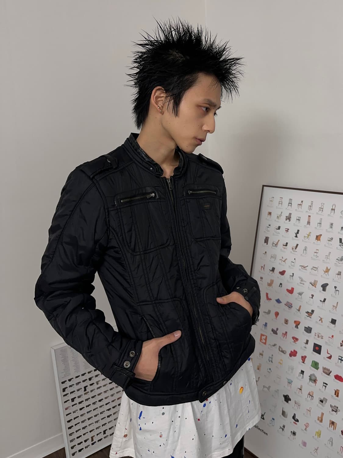 DIesel 소프트 패디드 바이커 자켓 상품이미지2