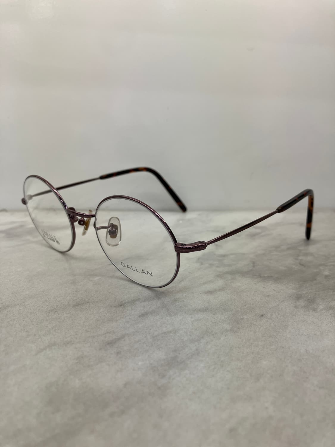 B38 갤랑 GALLAN 유광 퍼플 라운드 메탈테 안경 상품이미지7