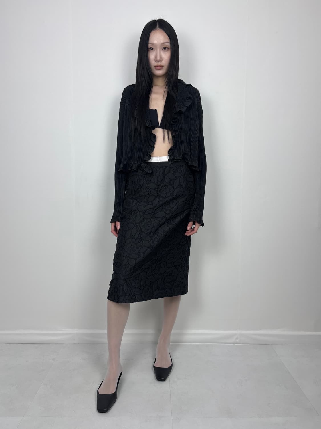 RUFFLE PLEATED CARDIGAN 상품이미지6