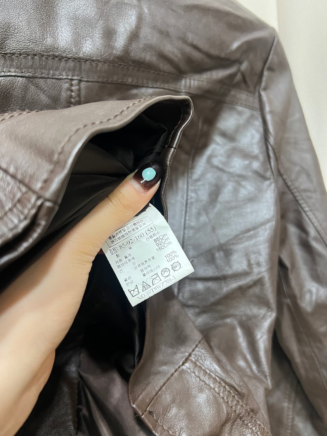 톰보이 여성 양가죽 브라운 라이더자켓  상품이미지6