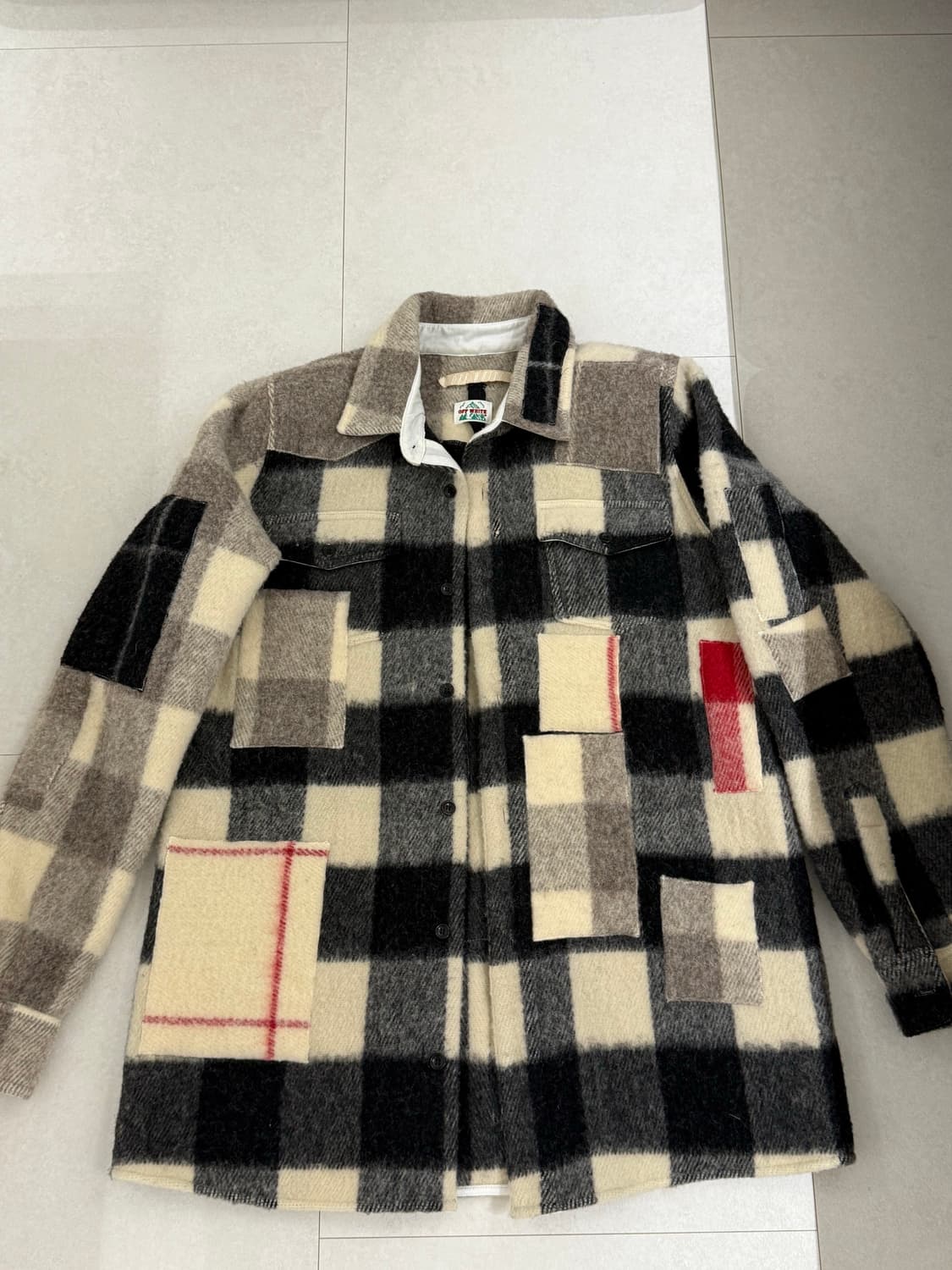 오프화이트 off-white 라나 울 패턴 셔츠 상품이미지10