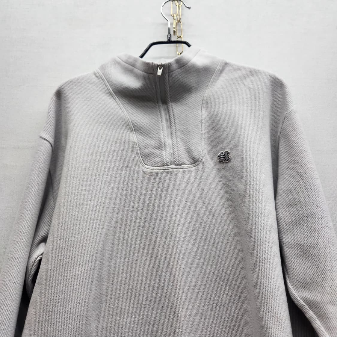 코오롱스포츠 로고 니트 코튼 반집업 100(XL) 상품이미지2