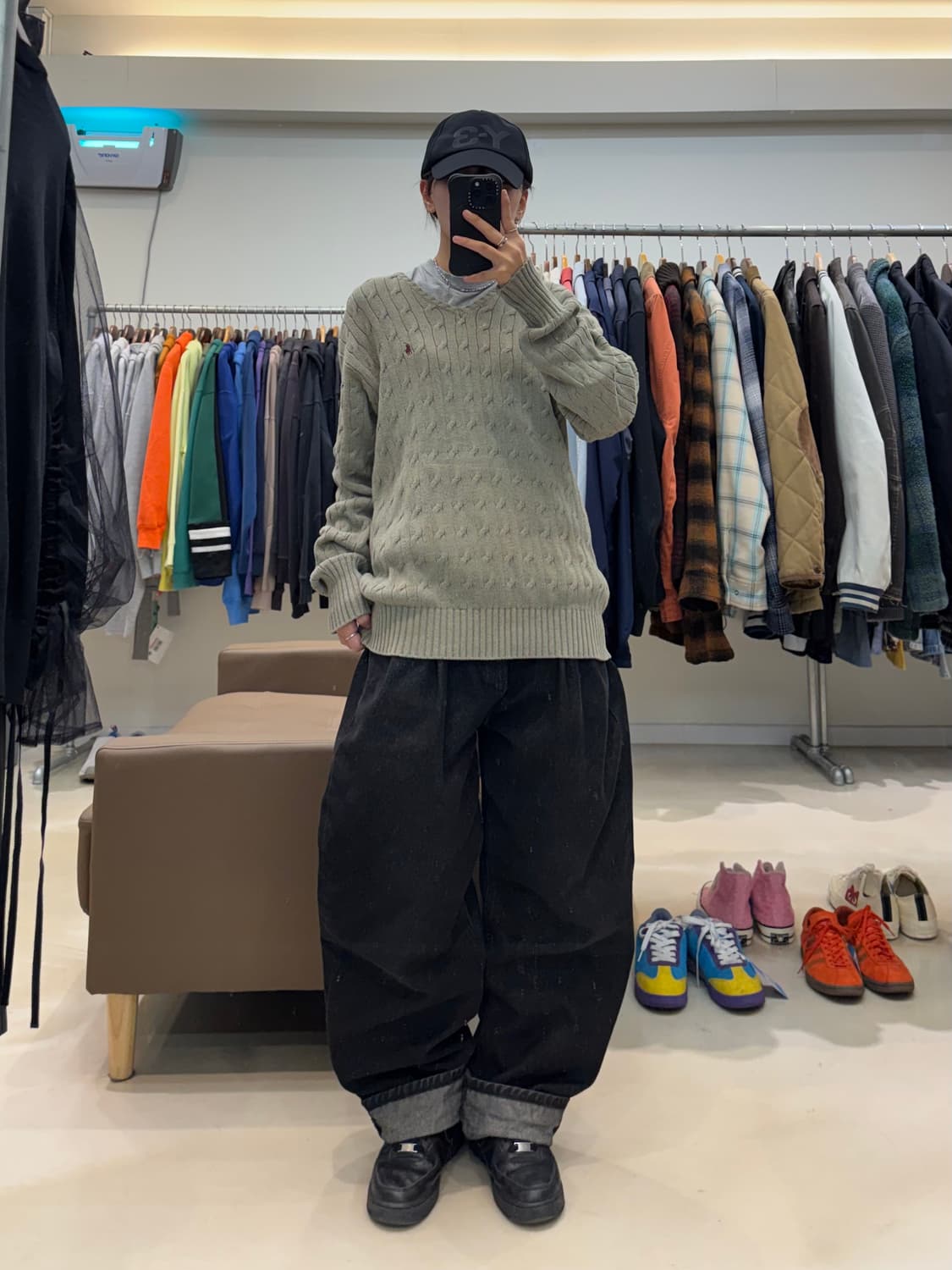 폴로 랄프로렌 브이넥 꽈배기 니트 상품이미지6