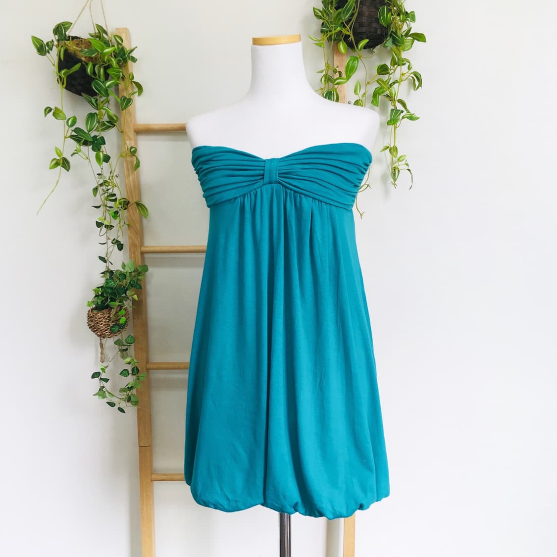 JPN/ 민트슬리브리스 민트원피스 왕리본슬리브리스 벌룬미니원피스 상품이미지1