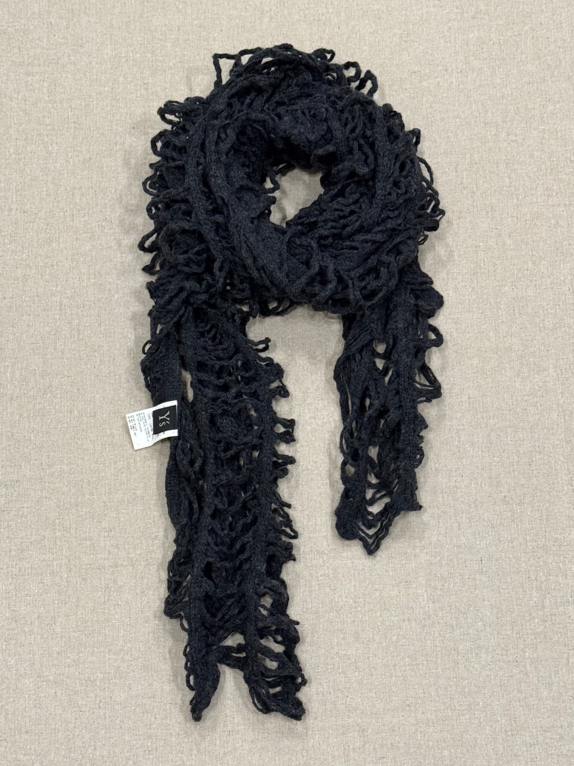 요지야마모토 울 그물 머플러 상품이미지4