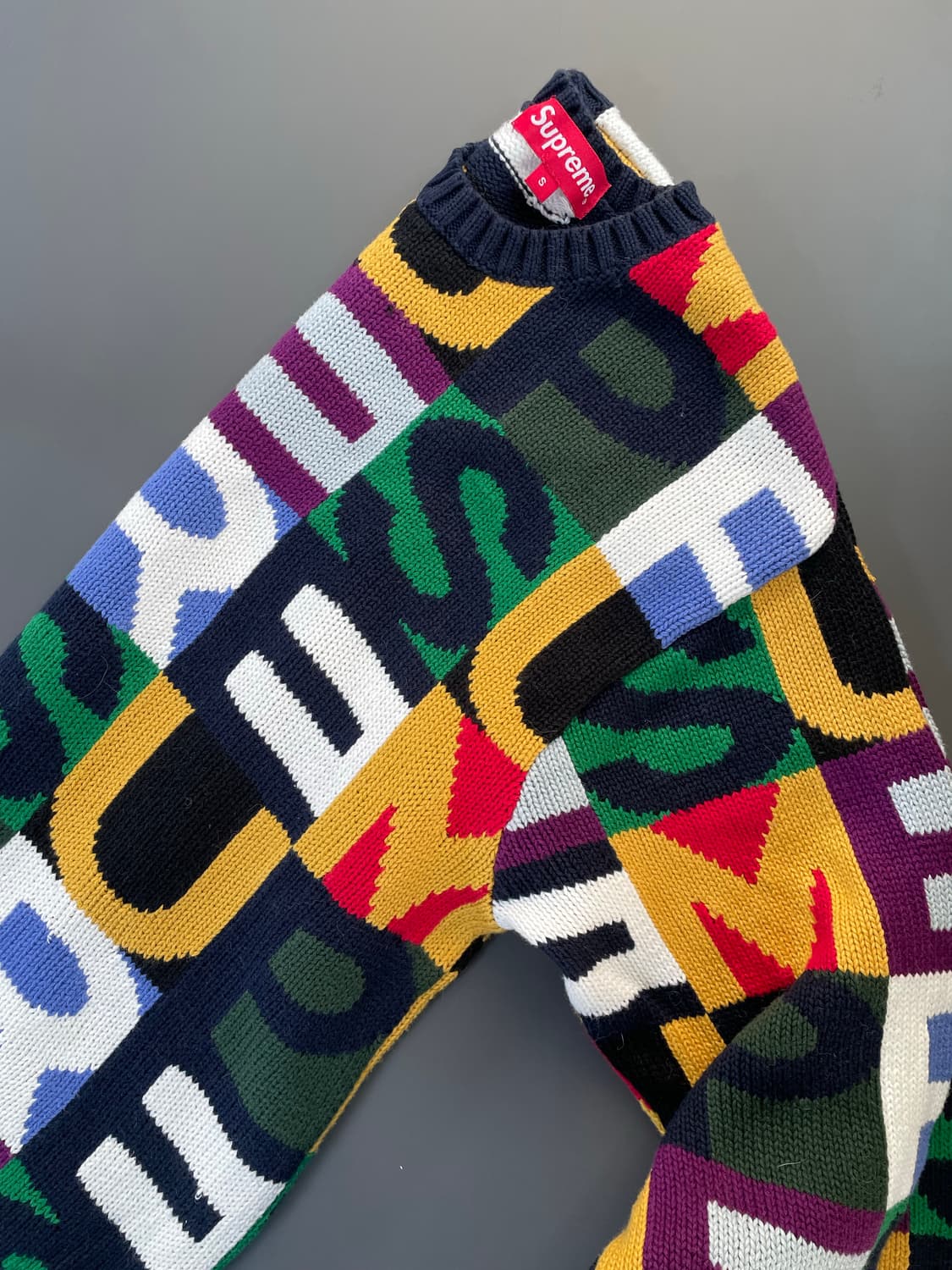 [S] 슈프림 빅레터스 멀티컬러 스웨터 니트 상품이미지3