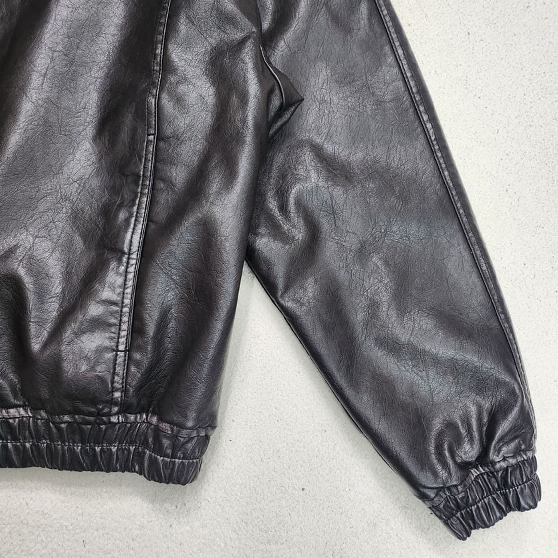 BERSHKA 워싱 레더 자켓  S 상품이미지3