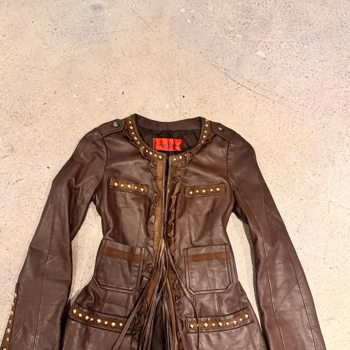 스터드 양가죽 자켓 상품이미지2